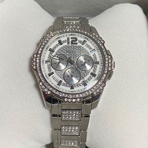 Guess Silver Stainless Steel Chronograph Watch
